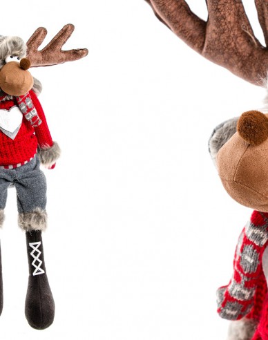 Sitzende Rentier-Figur