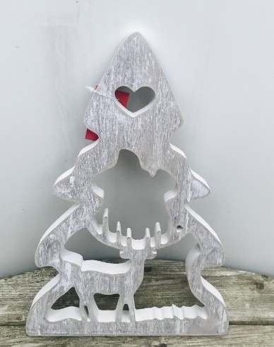 Geschnitzter Holzbaum 30cm