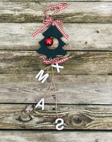 Dekorativer Holzbaum zum Aufhängen 50cm