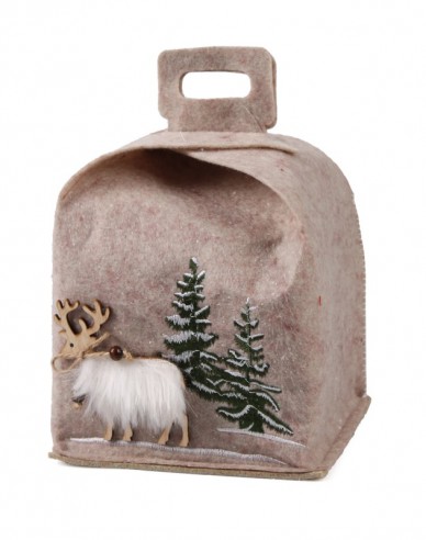 DEKORATIVE WEIHNACHTLICHE TRAGETASCHE MIT RENTIER