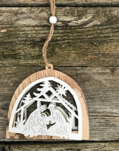 Holzkrippe zum Aufhängen