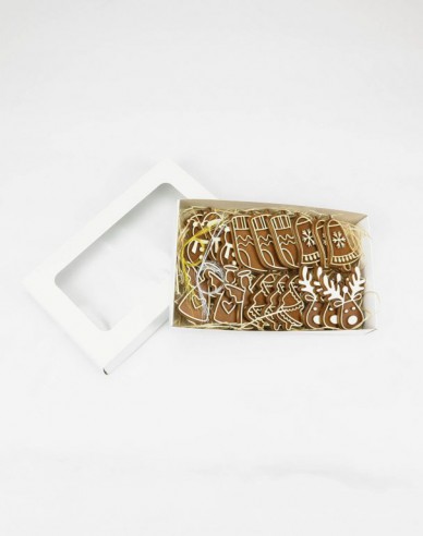 Lebkuchenset Nr.1 - Schachtel mit Weihnachtsschmuck