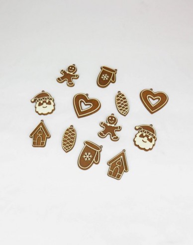 Lebkuchenset Nr.2 - Schachtel mit Weihnachtsschmuck