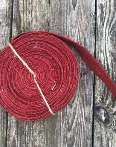 Juteband rot 3cmx1m - Meterware