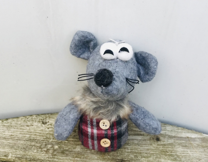 Plüsch-Maus-Figur 13cm