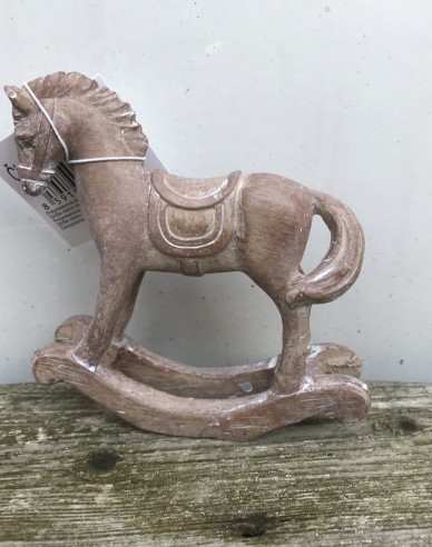 Dekoratives Schaukelpferd braun