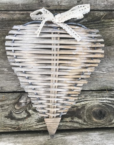 Weidenherz zum Aufhängen 25cm