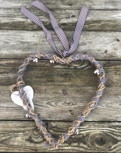 Weidenherz braun 23cm