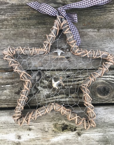 Weidenstern mit Draht groß braun 23cm