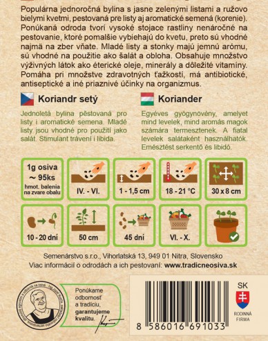 Koriander  ´American Long Standig´