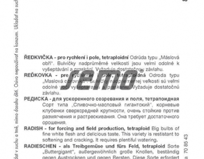 Semo Radieschen Kvarta