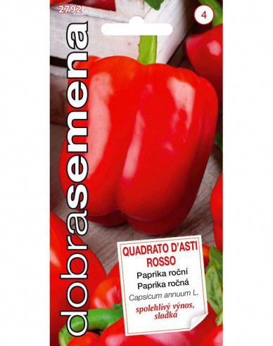 Dobrá semená Paprika Quadrato DAsti Rosso