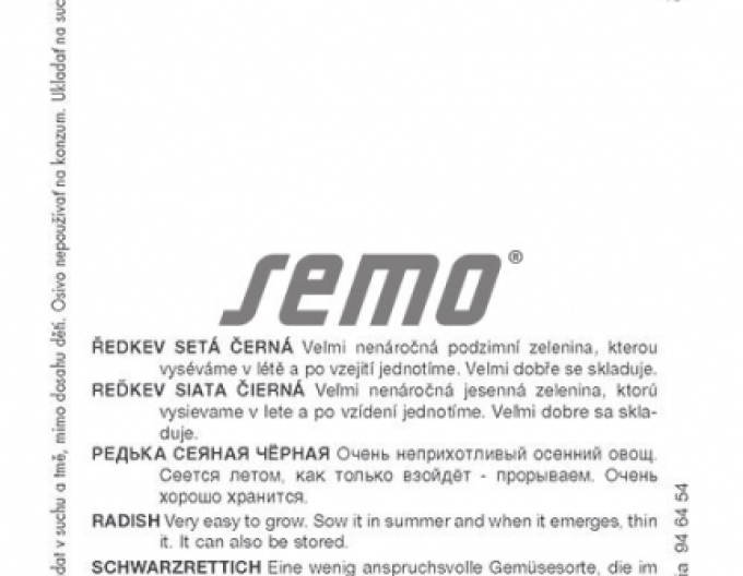 Semo Rettich Round Black