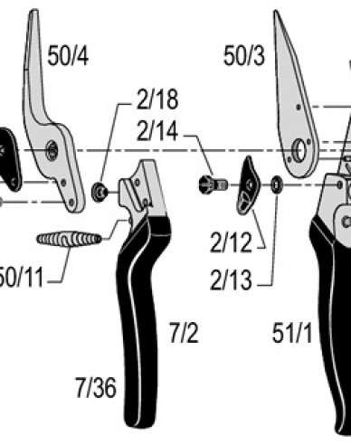 FELCO 7/5B Klingen-Niet