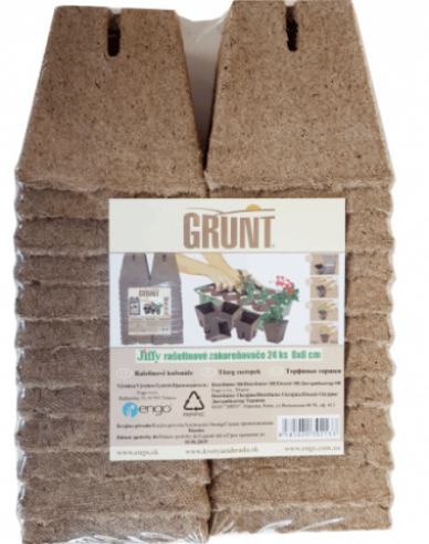 Grunt - Torfquelltöpfe 24 Stk. 8x8cm