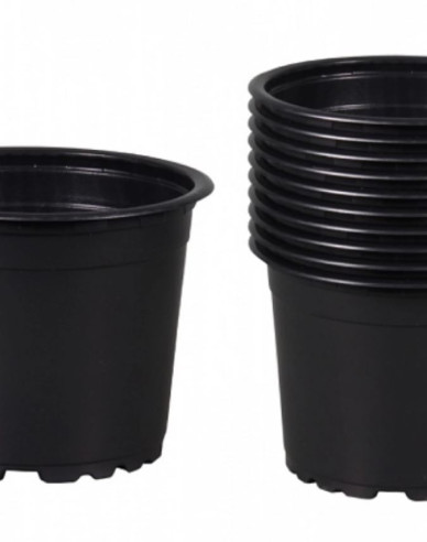 Plastik Blumentopf rund Durchmesser 9cm - 10Stk