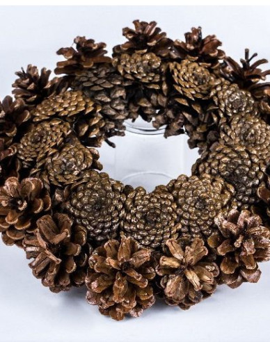 Kiefernzapfenkranz 25cm