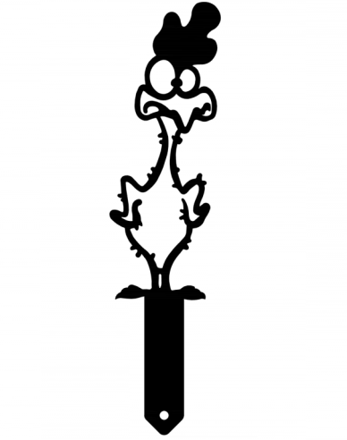 Gartenstecker - gerupfter Hahn 15cm