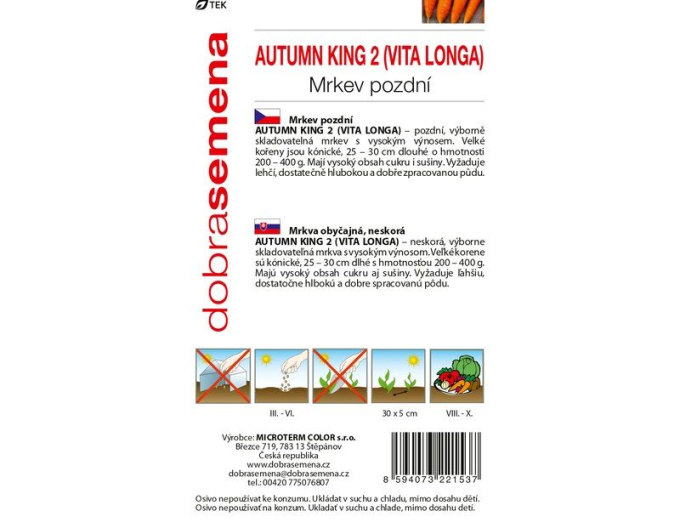 Dobrá semená Karotte Autumn King 2