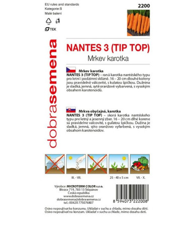 Dobrá semená Karotte Nantes 3