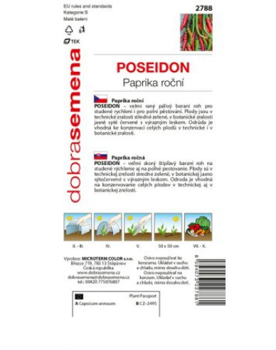 Dobrá semená Paprika Poseidon