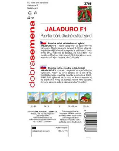 Dobrá semená Paprika Jaladuro