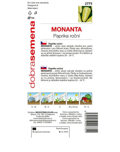 Dobrá semená Paprika  Monanta