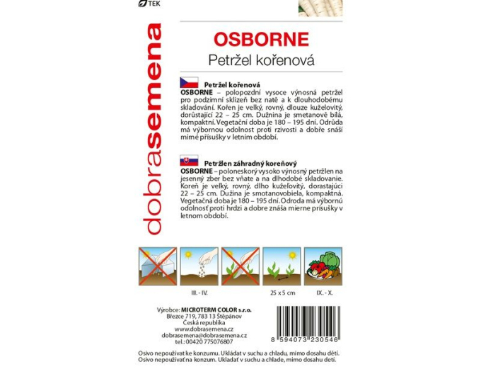 Dobrá semená Wurzelpetersilie Osborne