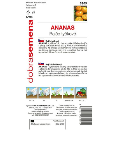 Dobrá semená Stabtomate gelb Ananas