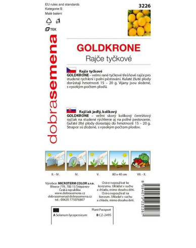 Dobrá semená Stabtomate Goldkrone