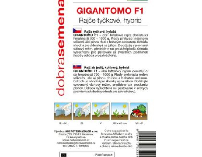 Dobrá semená Stabtomate Gigantomo F1