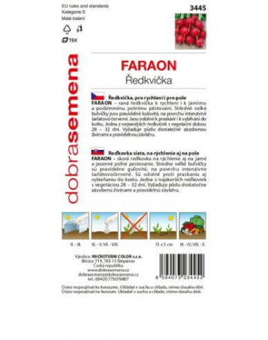 Dobrá semená Radieschen Pharao