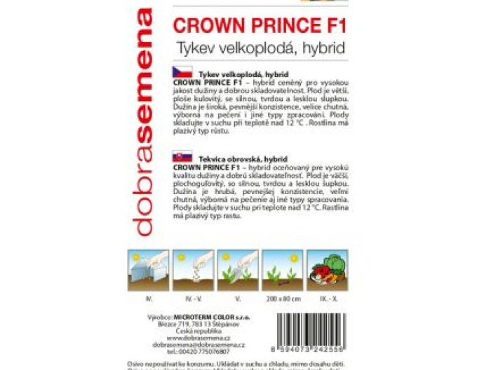 Dobrá semená Riesenkürbis Crown Prince F1
