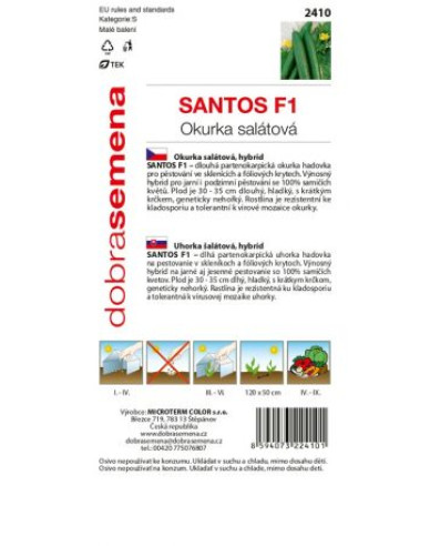 Dobrá semená Salatgurke Santos F1
