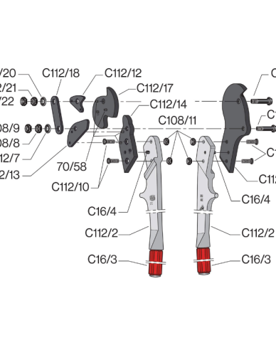 FELCO C112 Zweihandzange, geführt