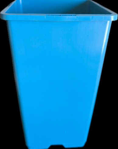 Kunststoff-Blumentopf quadratisch blau 1,7l, 11 x 19 cm