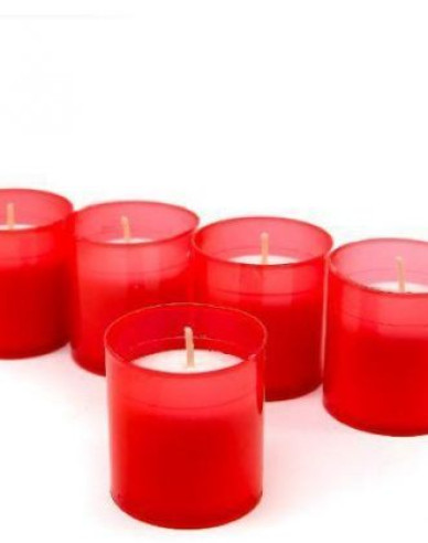 Rote Nachfüllkerze für Grablicht  WK60