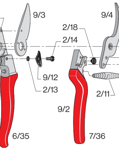 FELCO 9 Linkshändige Gartenschere