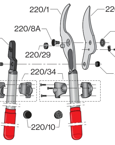 FELCO 220 Zweihändige Astschere