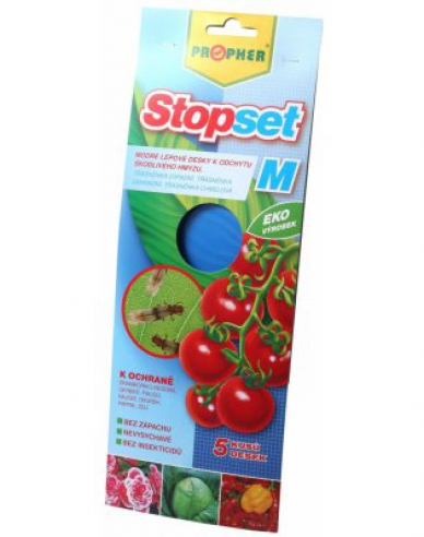 STOPSET BLAU KLEBENDE PLATTEN