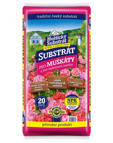 Hoštický Substrat für Geranien und Balkonblumen 20l