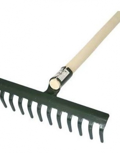 FED 304/1600 Eisenrechen mit 14 Zähnen und Stiel